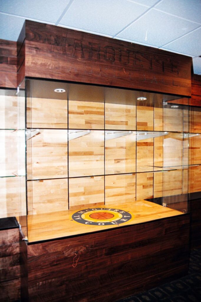 Wood Display Case for Marquette University