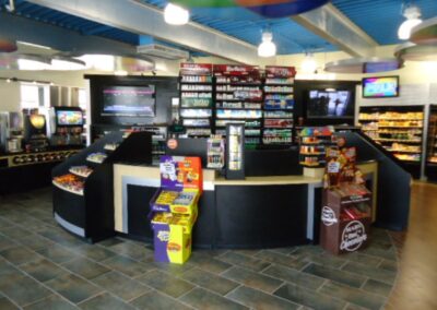 Plastic laminate cabinetry for Open Pantry.