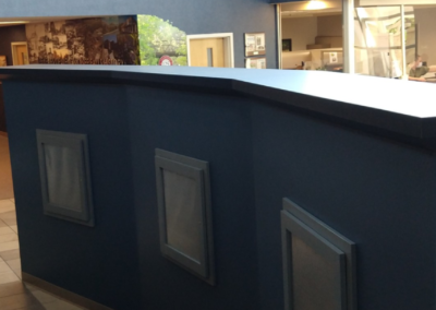 Reception desk for the Village of Menomonee Falls.